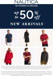 50% off new arrivals at Nautica, ditto online #nautica