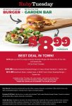 Cheeseburger + fries + bottomless garden bar = $9 today at Ruby Tuesday #rubytuesday