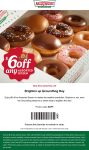 $6 off an assorted dozen doughnuts today at Krispy Kreme, or online via promo code 6OFF #krispykreme