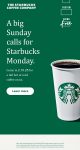 Free coffee Monday at Starbucks #starbucks