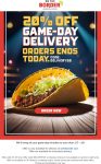 20% off delivery today at On The Border restaurants via promo code DELIVERY20 #ontheborder