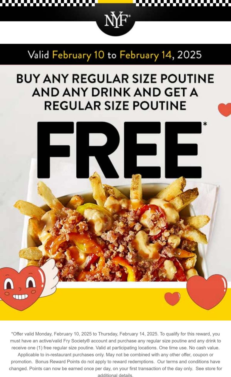 Second poutine free at New York Fries