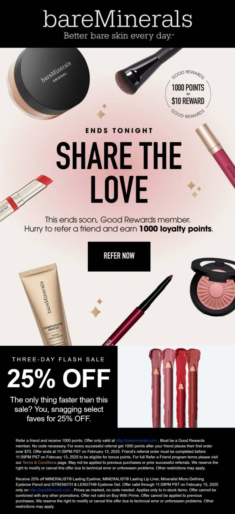 25% off various eye faves at bareMinerals