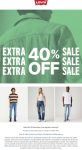 Extra 40% off sale items at Levis #levis