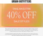 Extra 40% off sale items today at Urban Outfitters #urbanoutfitters