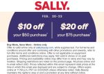 $10-$20 off $50+ online at Sally beauty #sallybeauty