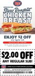 $2 off a sub sandwich at Jersey Mikes #jerseymikes