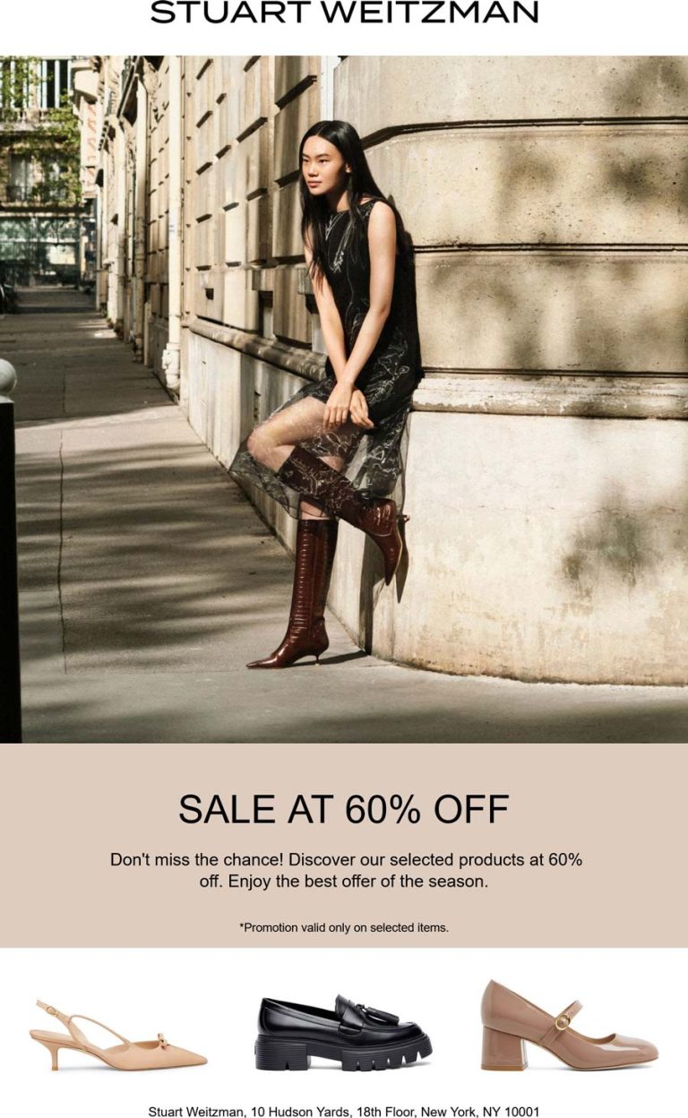60% off sale items at Stuart Weitzman