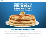 Free pancakes Tues at IHOP restaurants #ihop