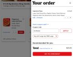 Second large pizza free at Pizza Hut via promo code HUTHACK #pizzahut