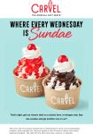 Second ice cream sundae free today at Carvel #carvel