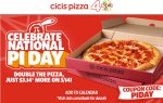 Second pizza $3.14 Friday a Cicis Pizza via promo code PIDAY #cicispizza