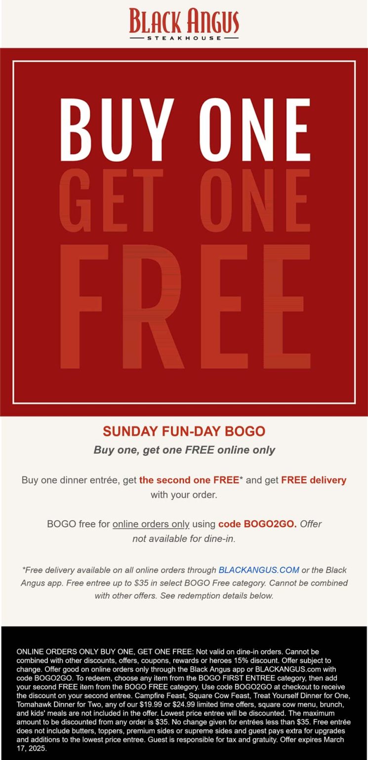 $20 off campfire feast at Black Angus steakhouse #blackangus - The ...