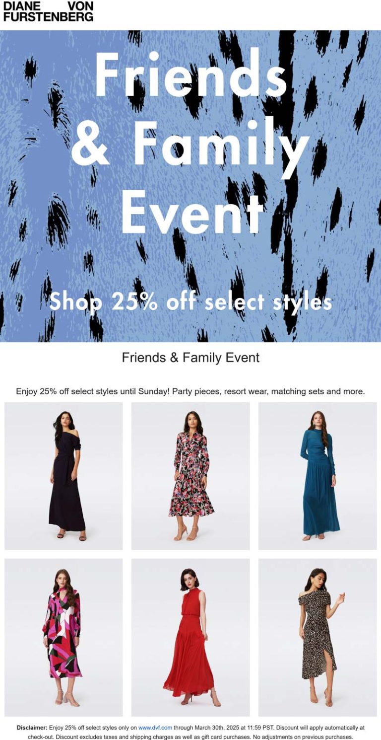 25% off at Diane von Furstenberg