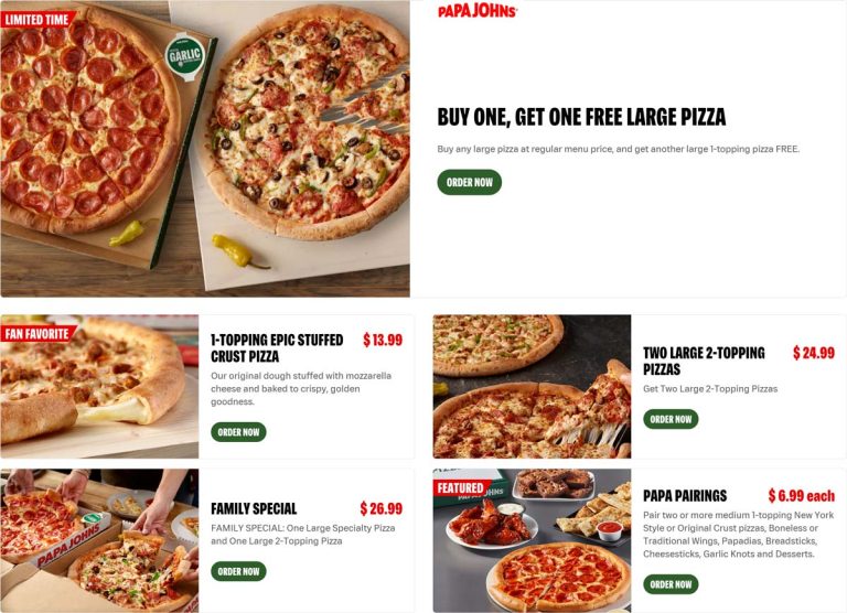 Second large pizza free at Papa Johns via promo code EDNJL