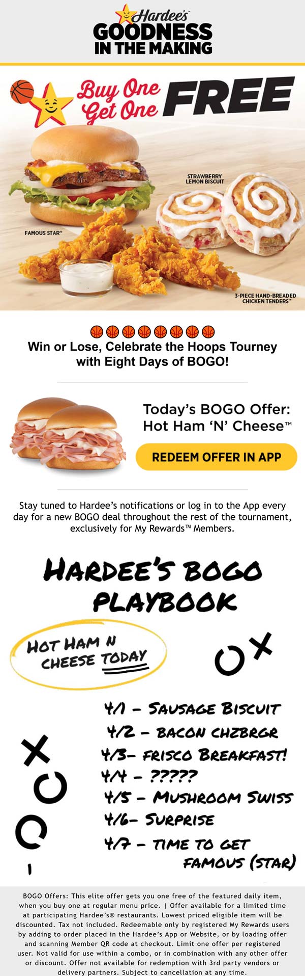 Second daily item free this week at Hardees restaurants #hardees - The ...