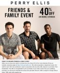 40% off everything online at Perry Ellis #perryellis
