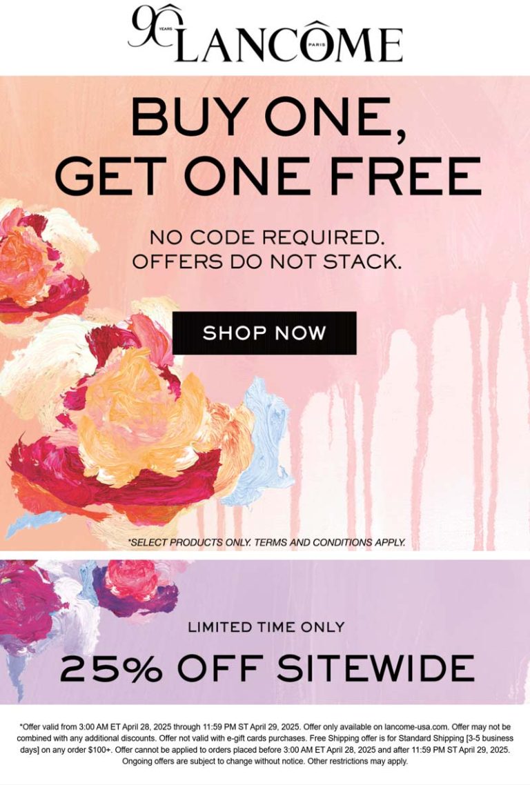 Second item free today at Lancome