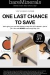 25% off everything online at bareMinerals via promo code MOM25 #bareminerals