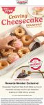 Free cheesecake doughnut with your order at Krispy Kreme #krispykreme