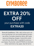 Extra 20% off at Gymboree via promo code EXTRA20 #gymboree