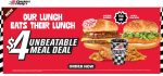 Double cheeseburger + fries + apple pie + drink = $4 at Checkers and Rallys #checkers
