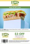 $3 off $15 on lunch at Blimpie, or online via promo code FRESH #blimpie