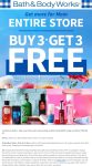 6-for-3 on everything at Bath & Body Works, ditto online #bathbodyworks