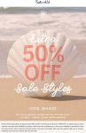 Extra 50% off sale styles at Splendid via promo code SEASIDE #splendid
