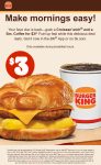 Breakfast sandwich + coffee = $3 at Burger King #burgerking