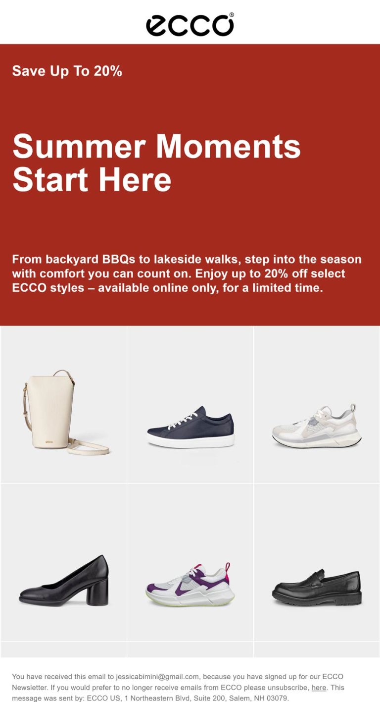 20% off online at ECCO