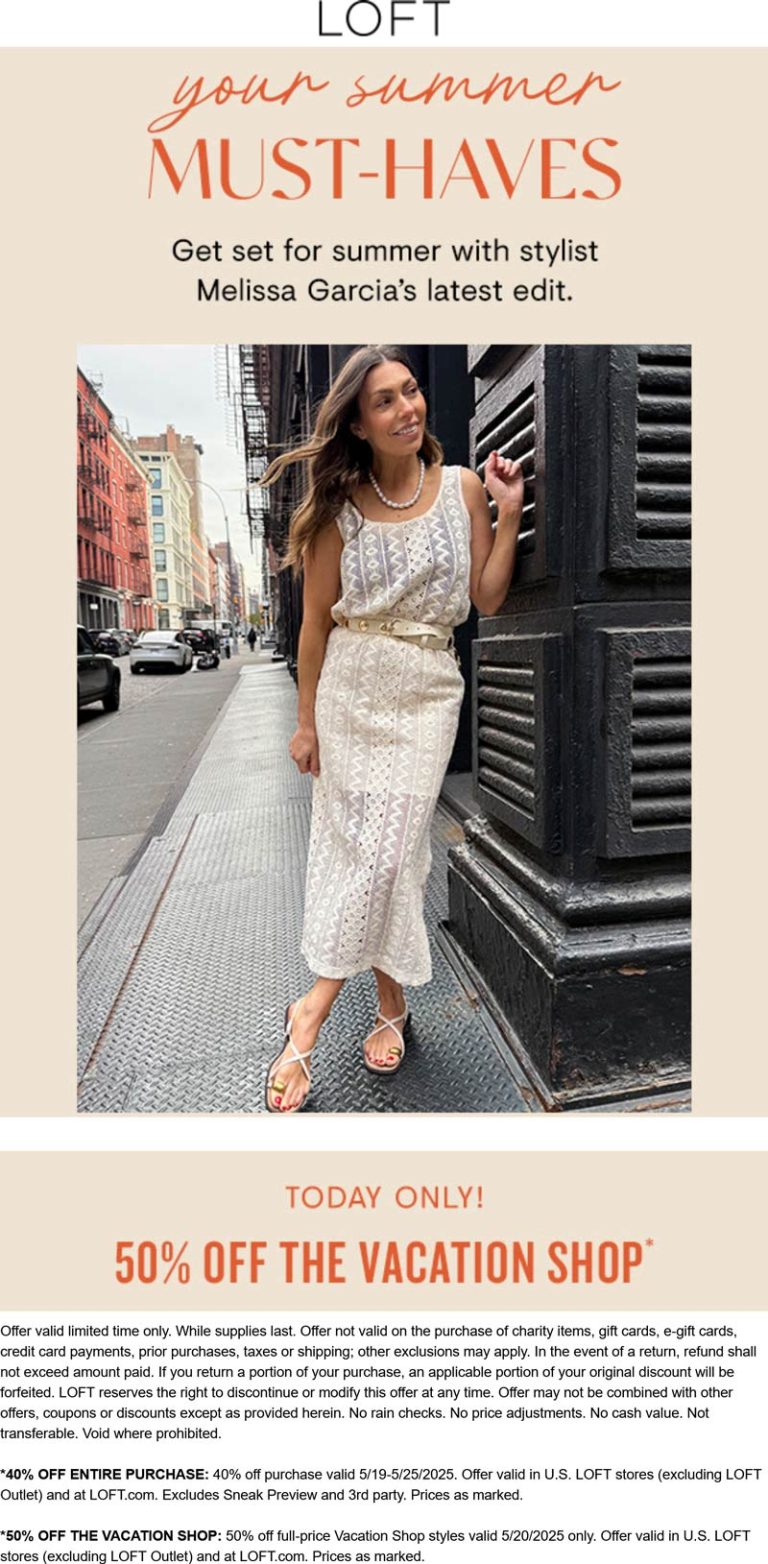 40-50% off everything & more at LOFT