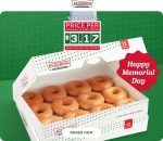 Second glazed dozen doughnuts = $3.17 at Krispy Kreme #krispykreme