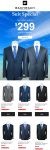 2 suits = $299 at Bachrach #bachrach