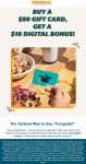 $10 card free with $50 card at Qdoba restaurants #qdoba