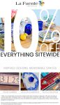 10% off everything online today at La Fuente Imports #lafuenteimports