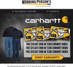 $10-$50 card on $100+ Carhartt order at Working Persons Store #workingpersonsstore