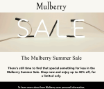 40% off summer items at Mulberry #mulberry