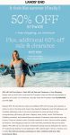 Extra 60% off sale & clearance and 50% off everything else at Lands End via promo code ISLANDVIBE and pin 1234 #landsend