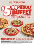 $6 bottomless buffet today at Cicis Pizza #cicispizza