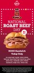 Second beef sandwich free online today at Arbys #arbys