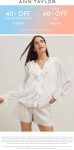 Extra 40% off sale items at Ann Taylor, ditto online #anntaylor