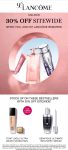 30% off online via login at Lancome cosmetics #lancome