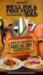 Dad eats free with your meal today at Beef OBradys #beefobradys