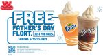 Free rootbeer or orange float for Dad today at Wienerschnitzel restaurants #wienerschnitzel