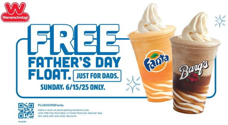 Free rootbeer or orange float for Dad today at Wienerschnitzel restaurants