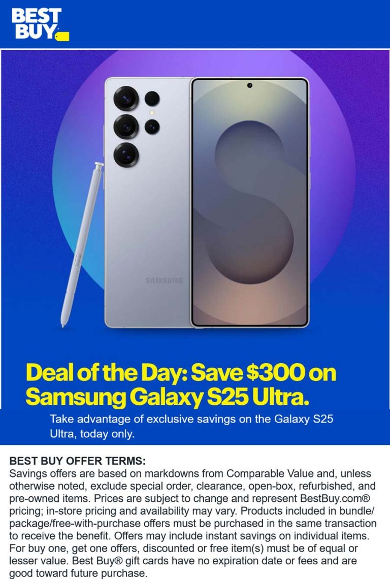 $300 off Galaxy S25 today at Best Buy