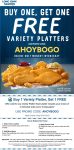 Second variety platter meal free at Long John Silvers via promo code AHOYBOGO #longjohnsilvers