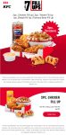 2pc chicken or 3 tenders + mashed potatoes + 2 pie poppers + drink = $7 at KFC #kfc