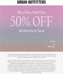 Second short or tee 50% off at Urban Outfitters #urbanoutfitters